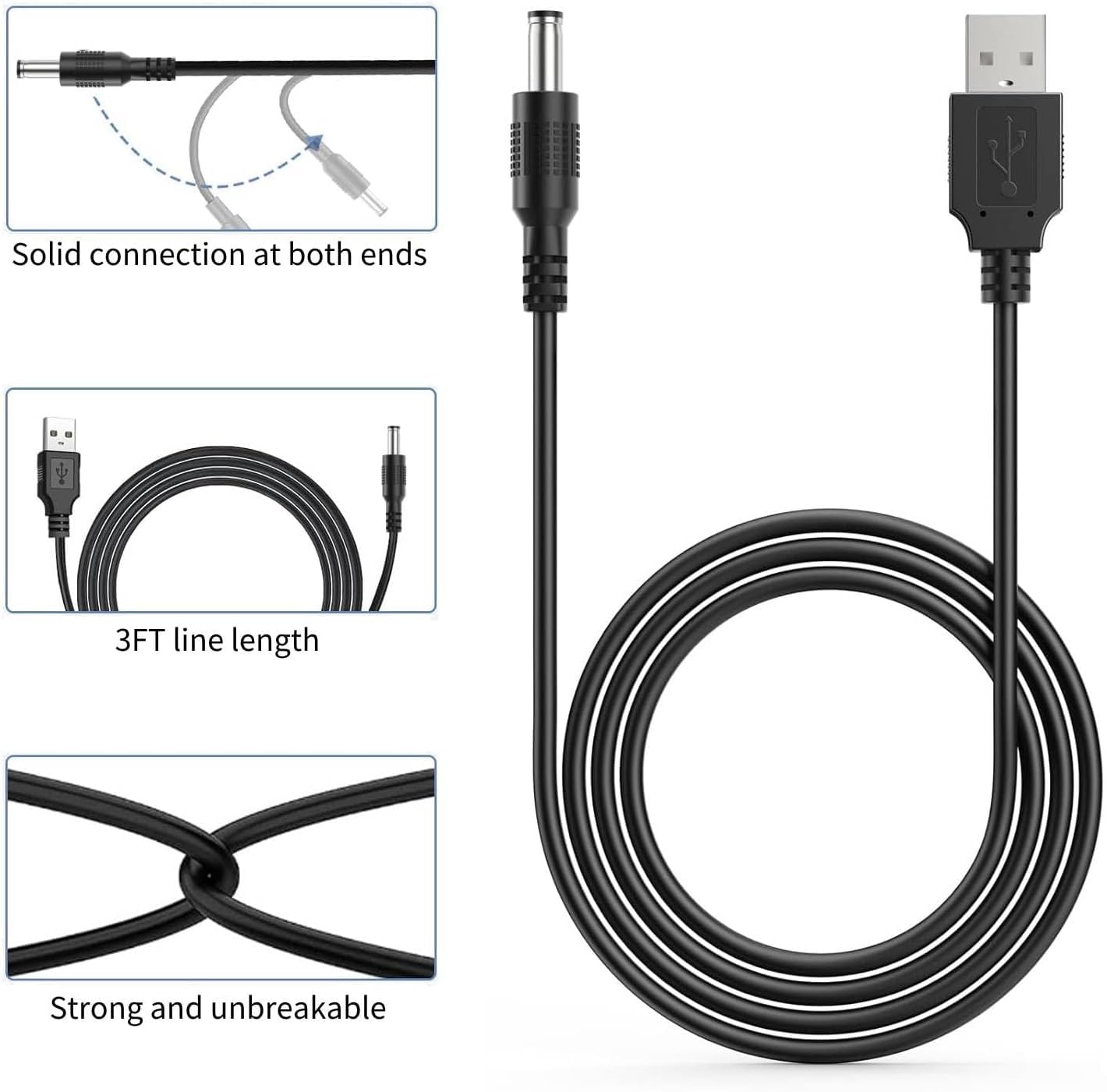USB Power Charger Cable Cord Compatible with MYNT3D Super 3D Pen/3D Pen PRO/3D Printing Pen