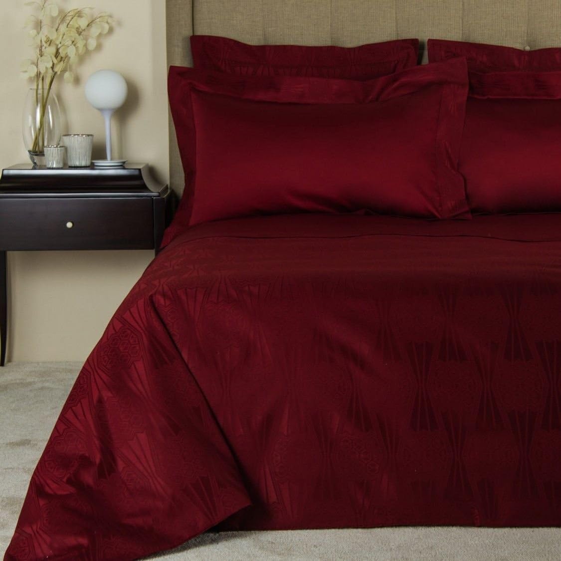 Frette Simplicity Deep Red QUEEN Duvet Cover
