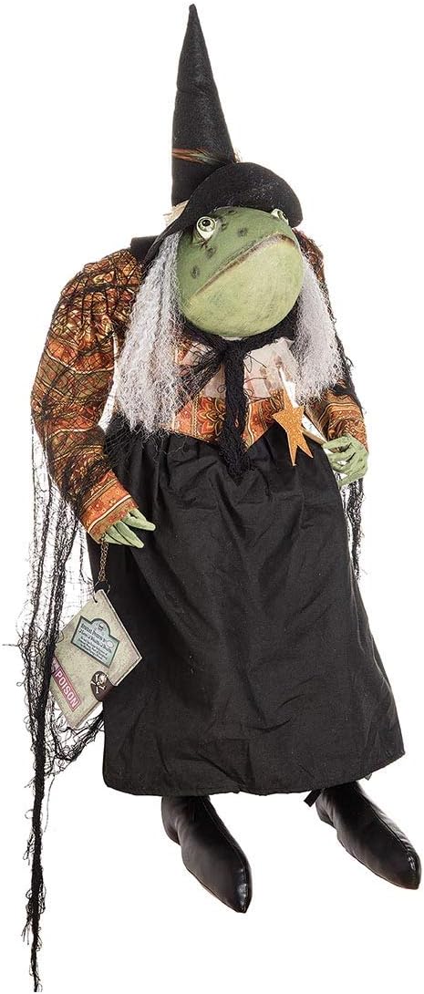 GALLERIE II Winifred Toad Halloween Witch Joe Spencer Gathered Traditions Art Doll 33 inch