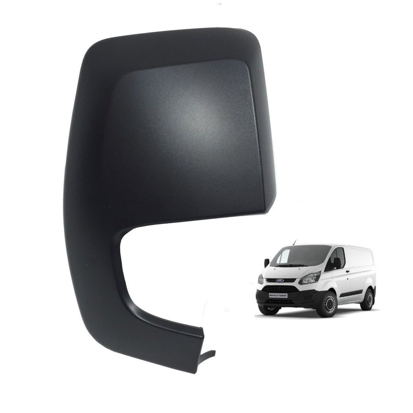 TWMC For Transit Custom 2014 to 2020 Replacement Wing Mirror Covers Right Hand Side Black