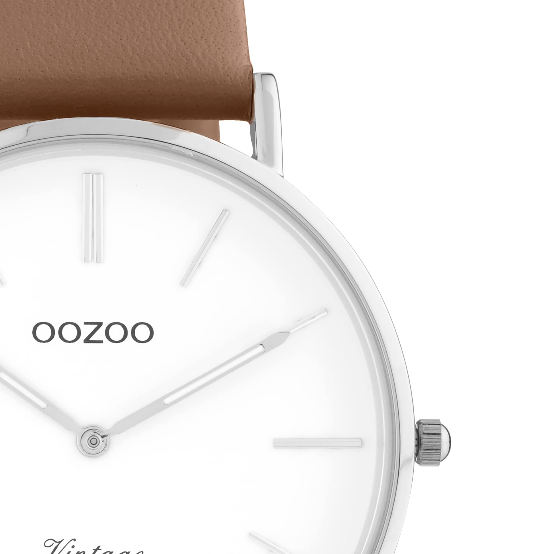 Oozoo Vintage Damen Uhr - Armbanduhr Damen mit 20mm Lederarmband - Analog Damenuhr in rund