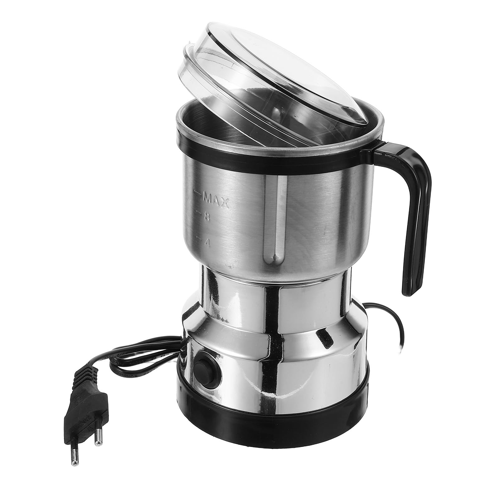 CLISPEED Molinillo de Café Capacidad de 500 Ml de Acero Inoxidable o Eléctrico y 6 Cuchillas para Molienda Precisa y Silenciosa para en Adecuado para Uso en Cocina o Viaje Uso Cocina Viaje
