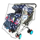 Weather Shield for Double Stroller Raincoat Universal Size Side by Side Baby Umbrella Stroller Rain Cover Scooter Twin Wind Shield Waterproof Jogger City