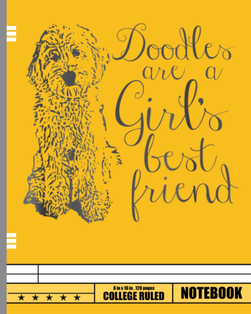Doodles are a Girl's Best Friend Golden Labradoodle Notebook: Doodle Goldendoodle Dog Wide Ruled Back To School Dog Composition Notebook for Kids, Teens and Adults - Wide Ruled 120 Pages