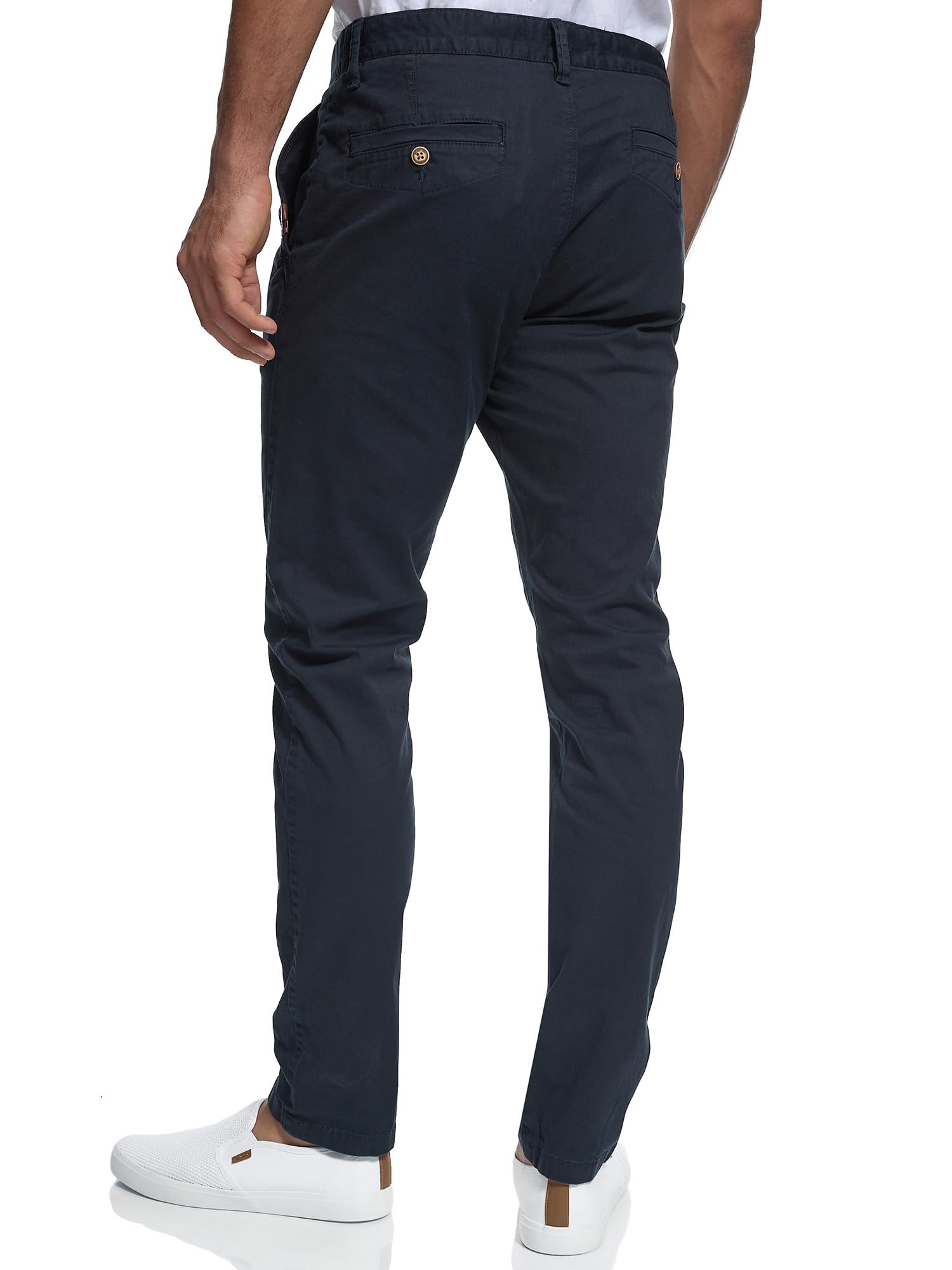 Indicode Herren Cherry modische Chinohose Stretchhose aus 98% Baumwolle | Mit elastischem Stretch für optimale Bewegungsfreiheit, Freizeithose, Businesshose, Stoffhose, bequeme Chinohose für Männer