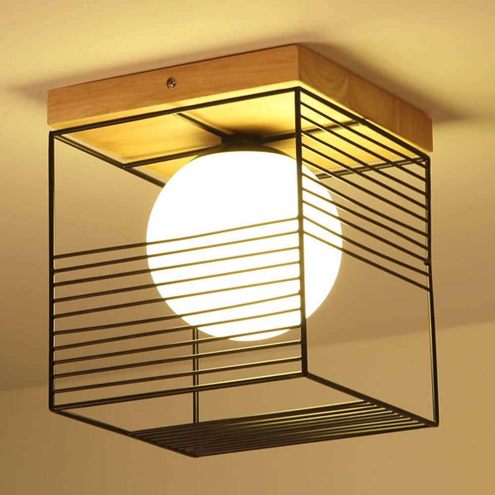 Luces de caída decorativas con base de madera y detalles de alambre de metal fino texturizado
