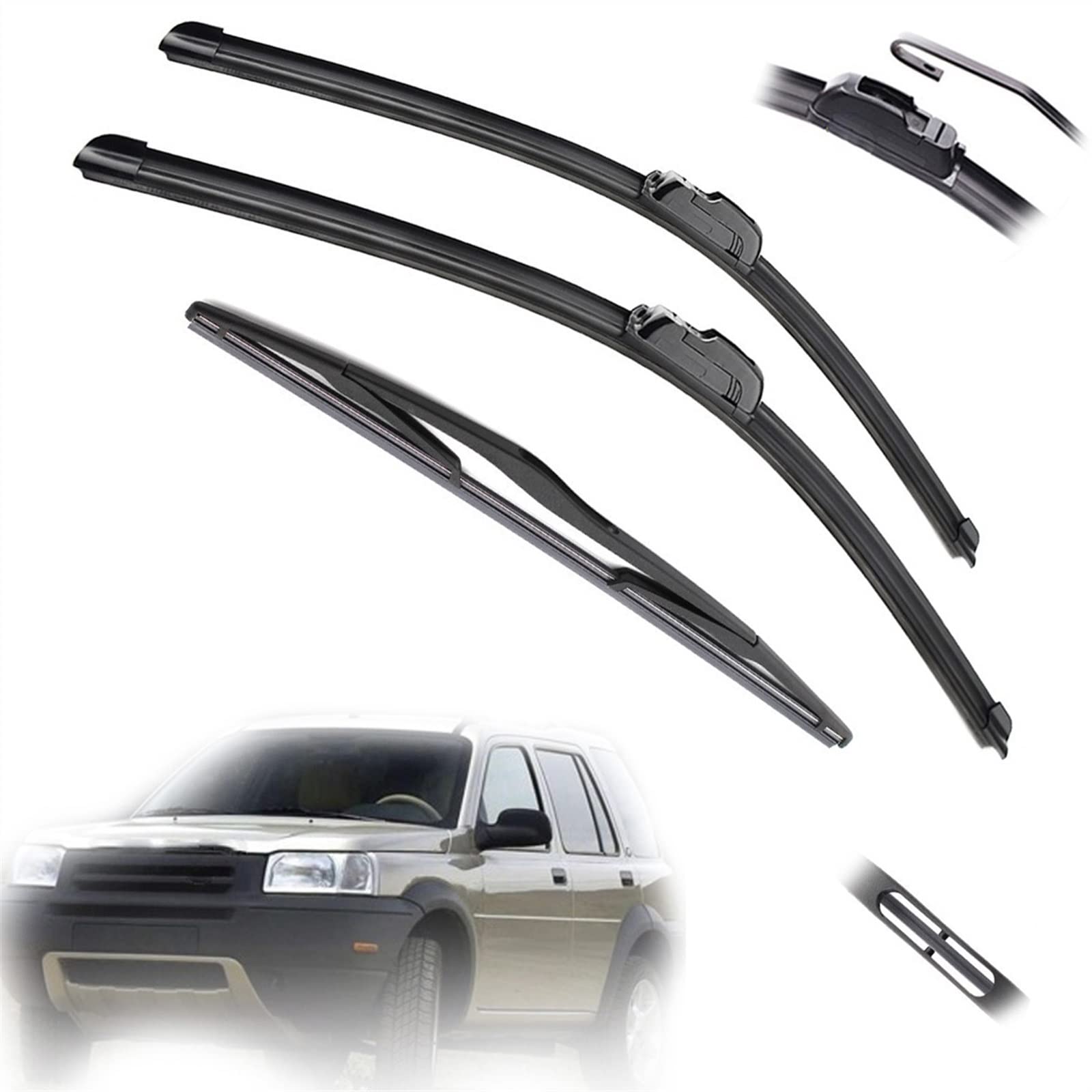 Auto Tergicristallo 21 "22" 14 "Anteriore Lunotto Tergicristallo Lame Spazzole Cutter Accessori Per Land Rover Per Freelander 1 MK1 1997 1998 1999 2000 2001 2002 2003 2004 2005 2006