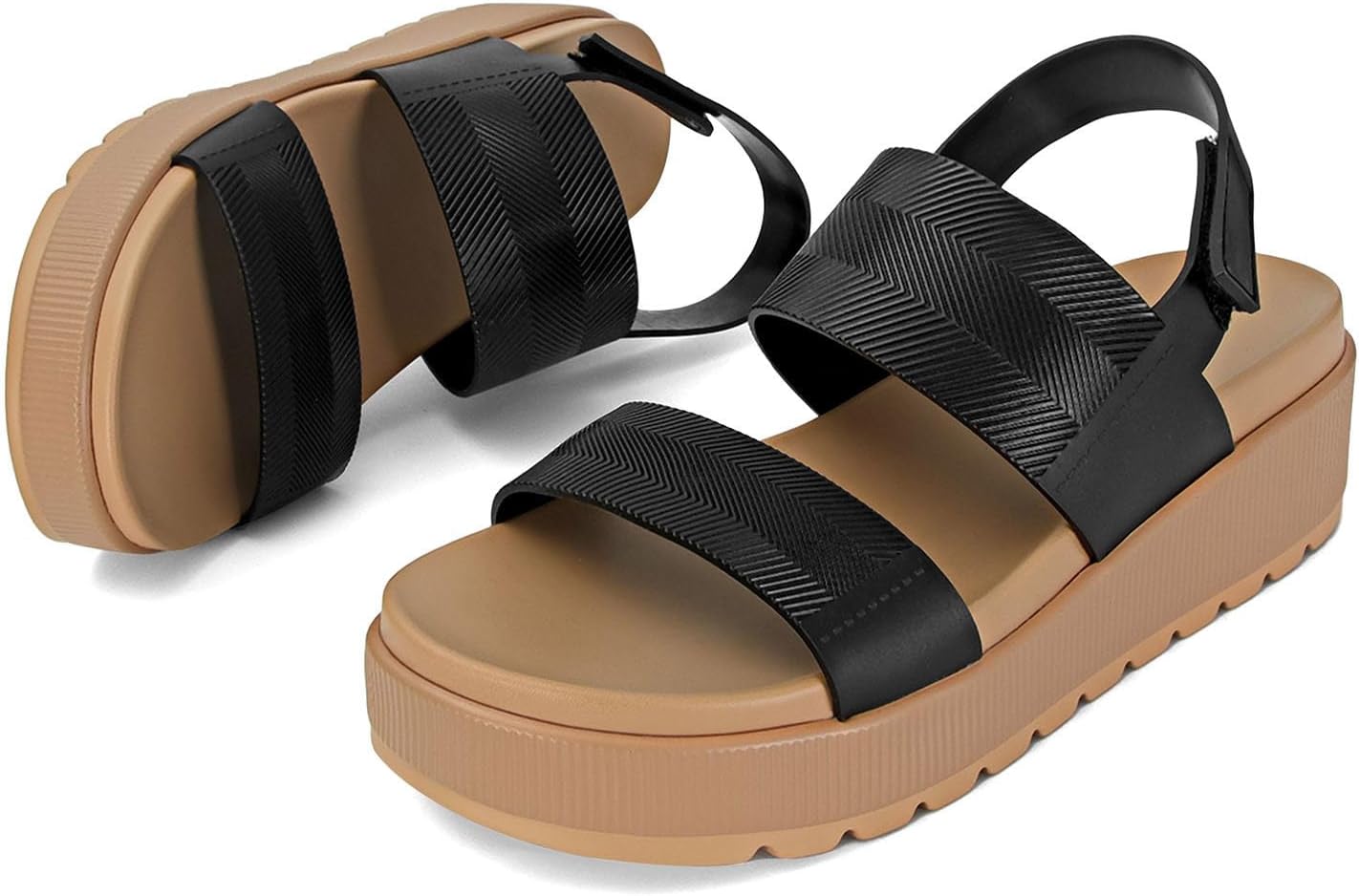 MICIFA Platform Sandals for Women Flatform Water Sandals Open Toe Wedge Comfortable Waterproof Summer Walking Beach Dressy Trendy Shoes - Image 5