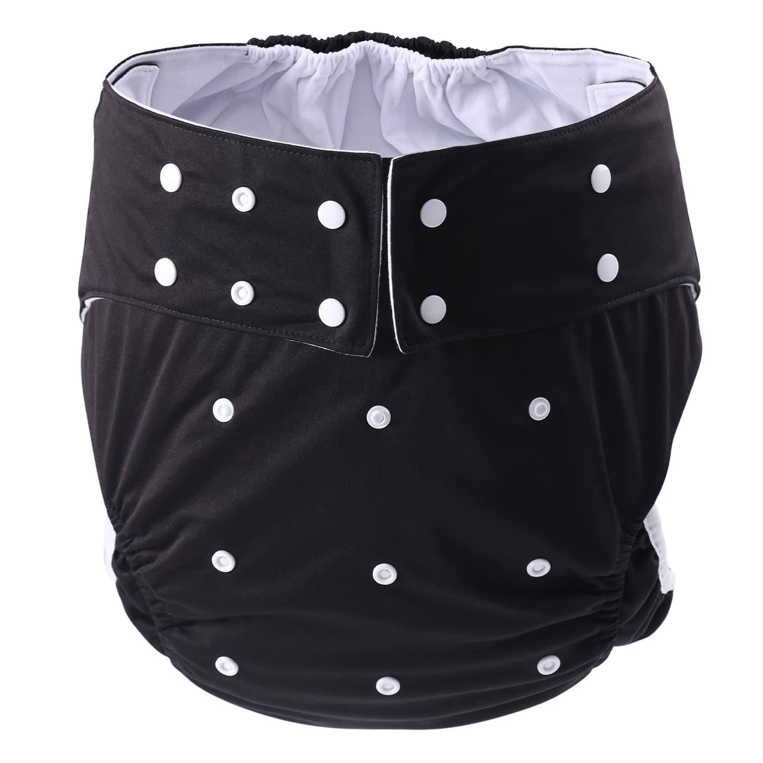 CutiePlusU Couche Lavable Adulte Réglable Réutilisable Respirant Étanche - Noir