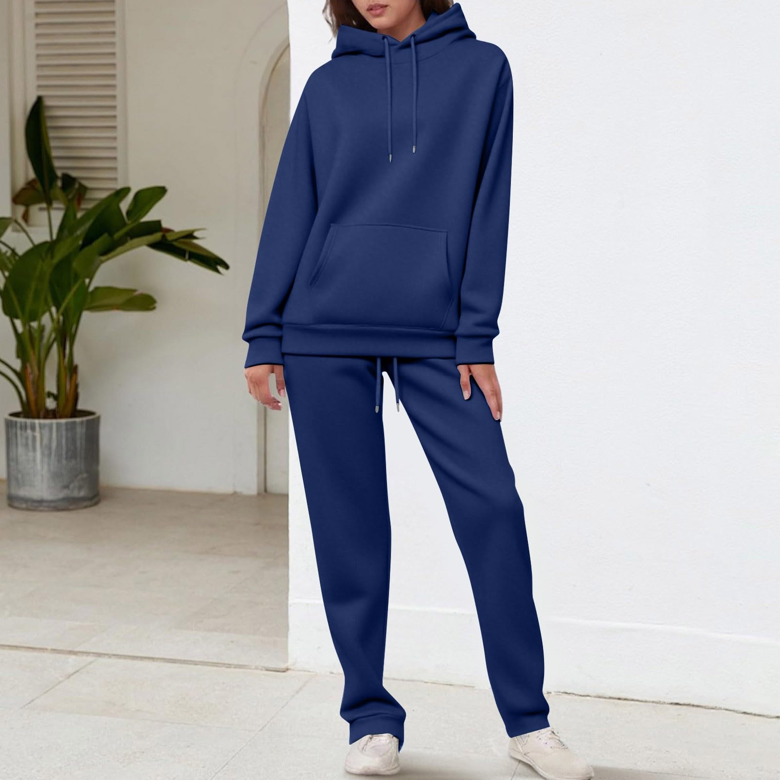 Chandal Mujer Completo Conjuntos Deportivos Talla Grande Ropa Deportiva Invierno Otoño Sudadera Manga Larga Gimnasio Sudaderas Con Capucha Y Pantalón Conjunto Deportivo Dos Piezas Deportivos Jogger