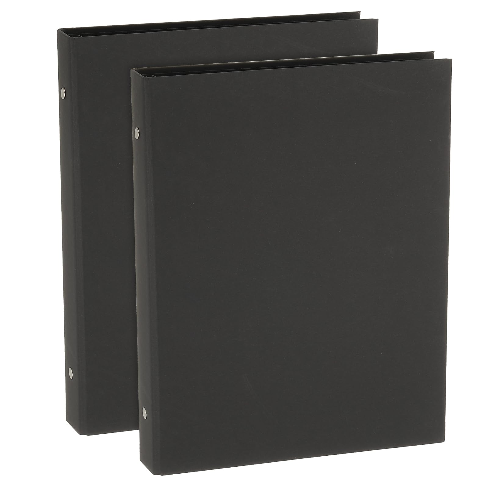 PATIKIL Copertina Raccoglitore B5 2Pz 9 Anelli Tondi Protettore Carta Kraft Guscio Rigido Nero