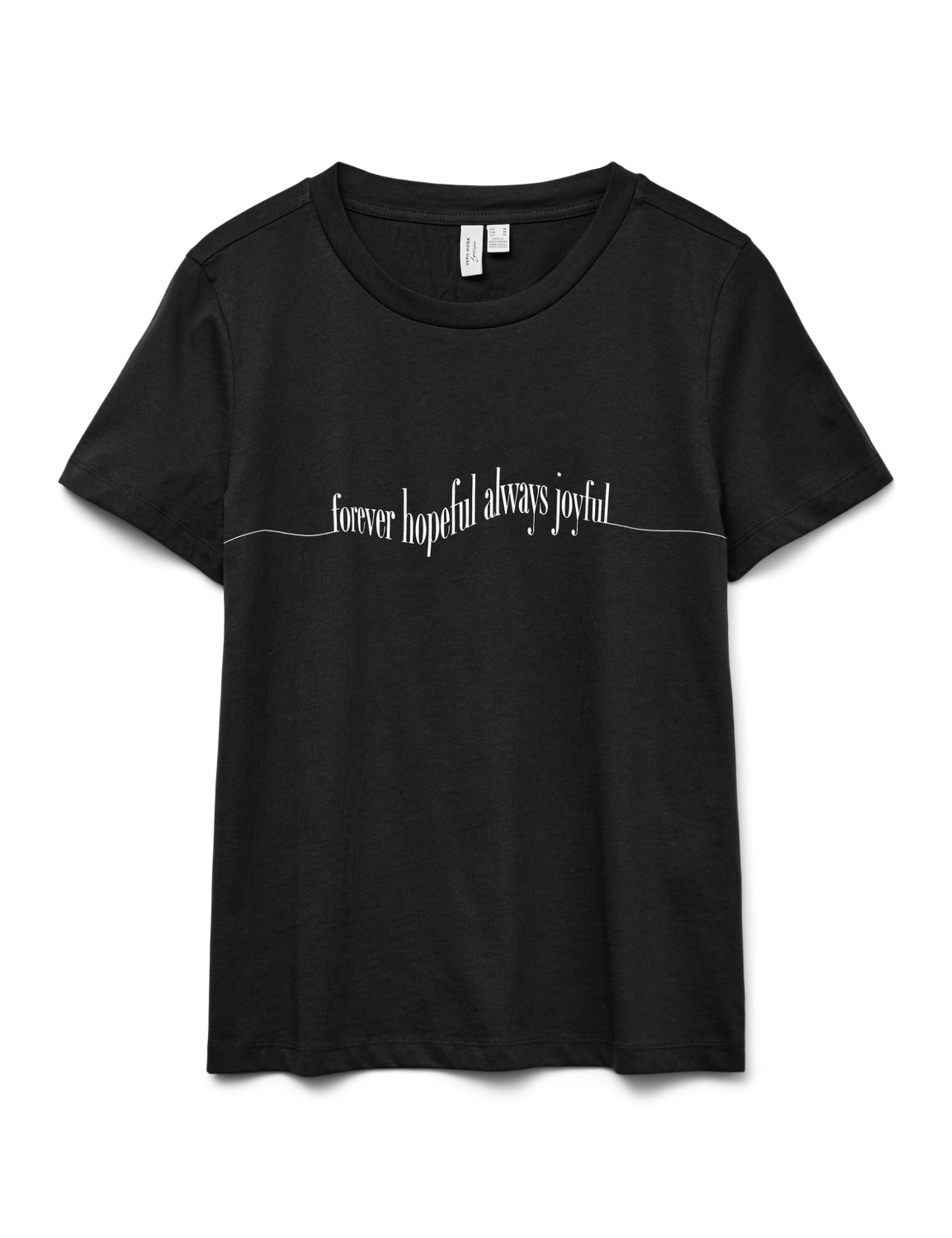 VERO MODA Vmfelise S/S O-Neck T-Shirt JRS BTQ, Black, XS