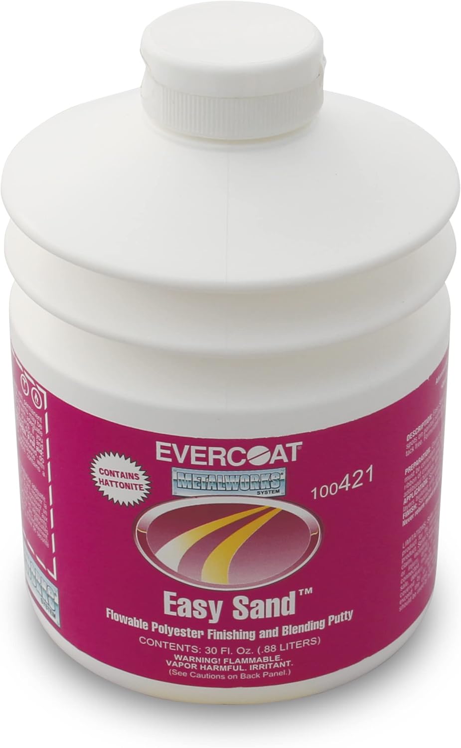 Evercoat Easy Sand Polyester Finishing & Blending Putty for Steel, Fiberglass & More - 30 Fl Oz