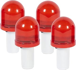 Traffic Cone Warning Light, 4 Pack Flasher LED Lights for Safety Cones - 360 Degree Visibility, Suitable for Collapsible Traffic Safety Cones, Barricades, Parking, Camping, and Emergencies