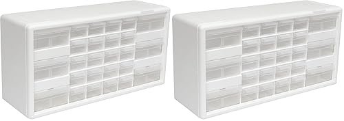 Vista 24 de Akro-Mils Gabinete de almacenamiento de cajones de plástico con 26 cajones para organización de garaje, organizador de cuentas, almacenamiento
