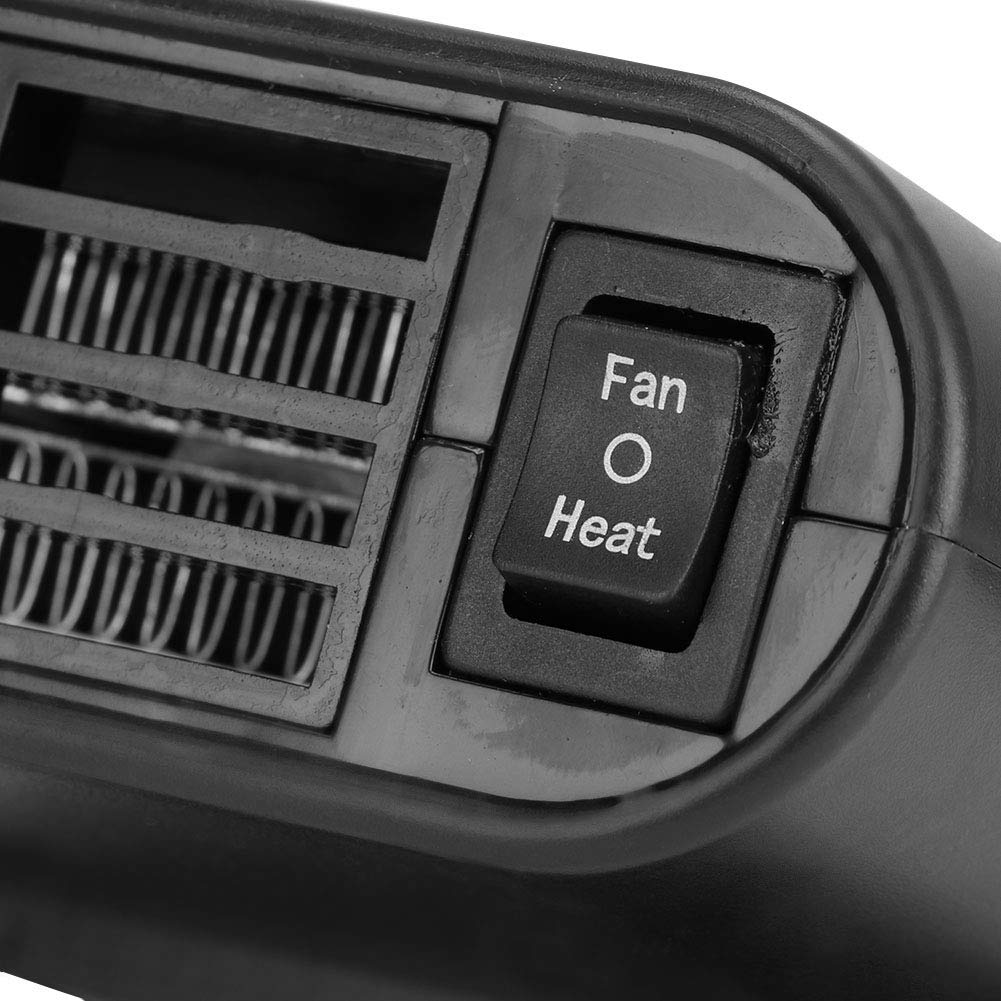 Qcwwy Sbrinatore per Finestrini Dell'auto, Riscaldatori per Interni di Automobili Portatili Disappannatore per Finestrini Asciugatore per Riscaldamento per Auto con Protezione da(Nero e Rosso)