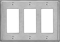 Vista 9 de BESTTEN [Paquete de 5] Placa de pared de metal decorativa con película protectora, cubierta de interruptor decorativa resistente a la corrosión