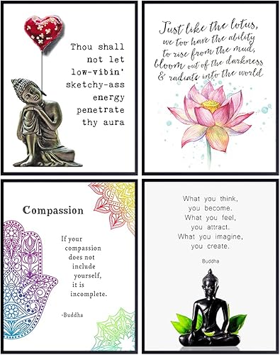 Miniatura 8 de Empowering Wall Decor LARGE 11x14 - Buddha Art for Women - Zen Wall Art - Yoga Wall Decor - New Age Spa Room Decor - Inspirational Gifts for Women -