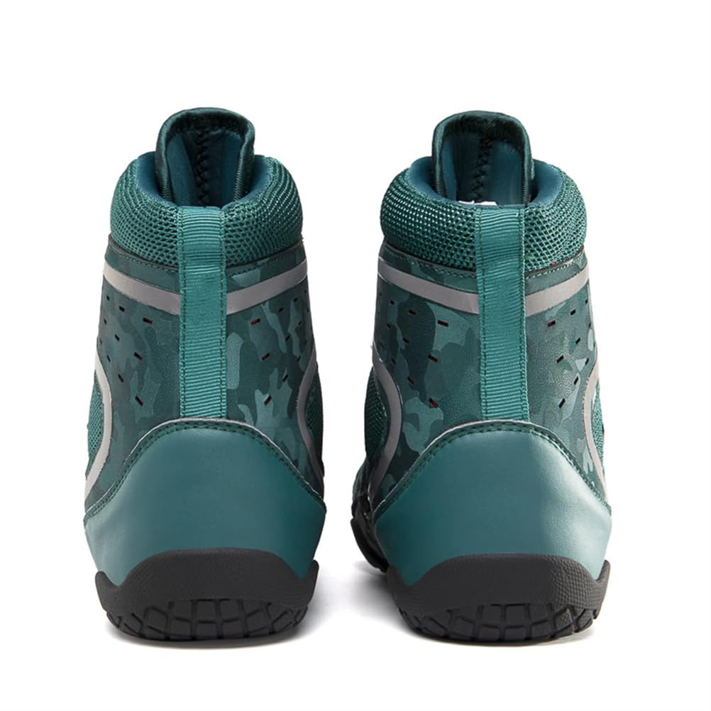 Zapatillas de Entrenamiento de Boxeo Unisex, Sneakers Ligeras para Fitness en Lucha, Botas de Kickboxing con Cordones para Buen Movimiento y Soporte.
