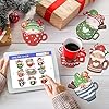 clothmile 8 PCS Christmas Diamond Art Coasters Santa Claus Diamond Art Coasters Kits with Holder Santa Claus DIY Coasters for Beginners, Adults, Kids, Diamond Art Crafts Supplies #3