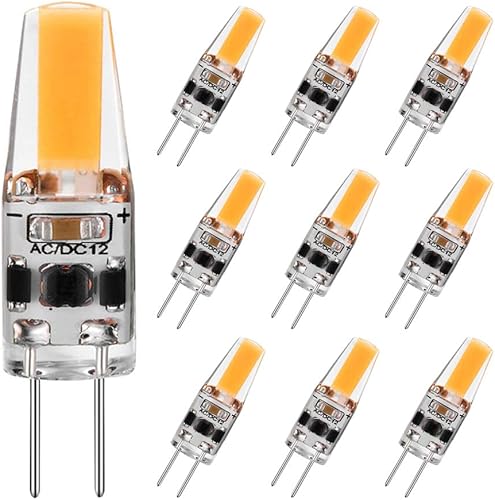 Miniatura 8 de Bombilla LED G4 de 1 W equivalente a 10 W T3 JC tipo Bi-Pin G4 bombilla halógena, CACC 12 V blanco natural 4000K G4 bombillas para luz debajo del
