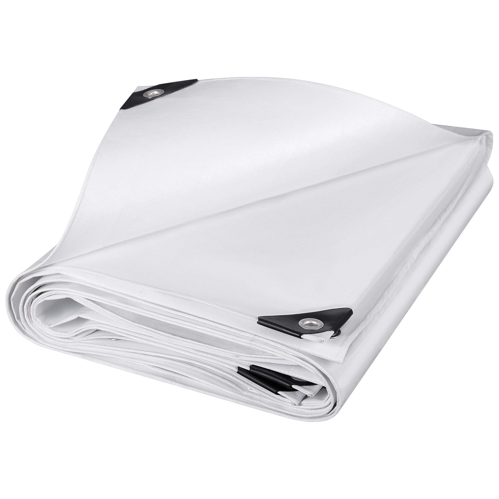 Laneetal Lona Impermeable Exterior 3x6m, Toldo Reforzado PE 280 g/m² Protección contra UV, con Ojales de Acero Inoxidable para Leña, Muebles, Jardín, Piscinia, Vehículos, Blanco