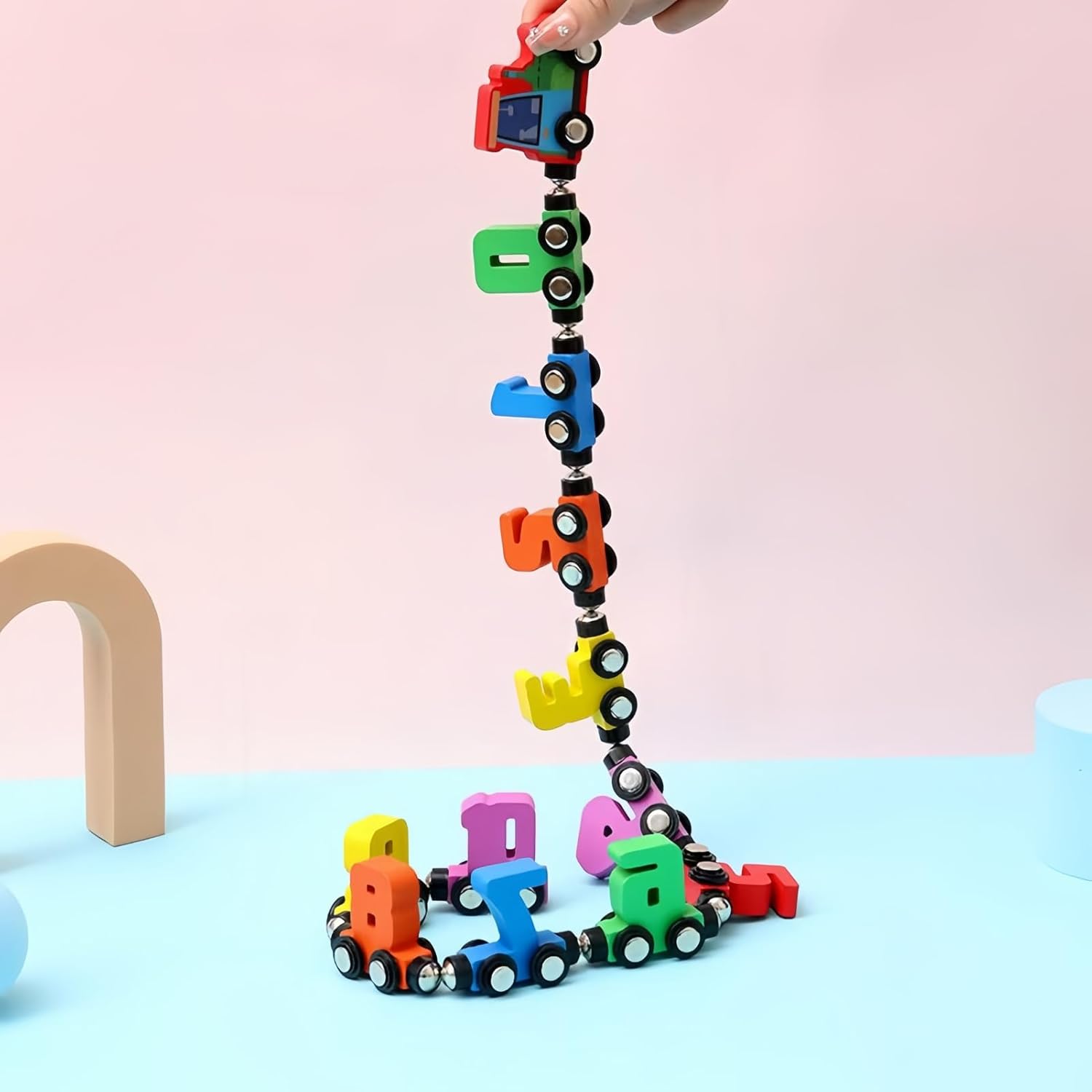 Colorful, Safe - Material Magnetic Wooden Train: Ideal for Number Recognition, Brain - Boosting and Hands - On Learning
