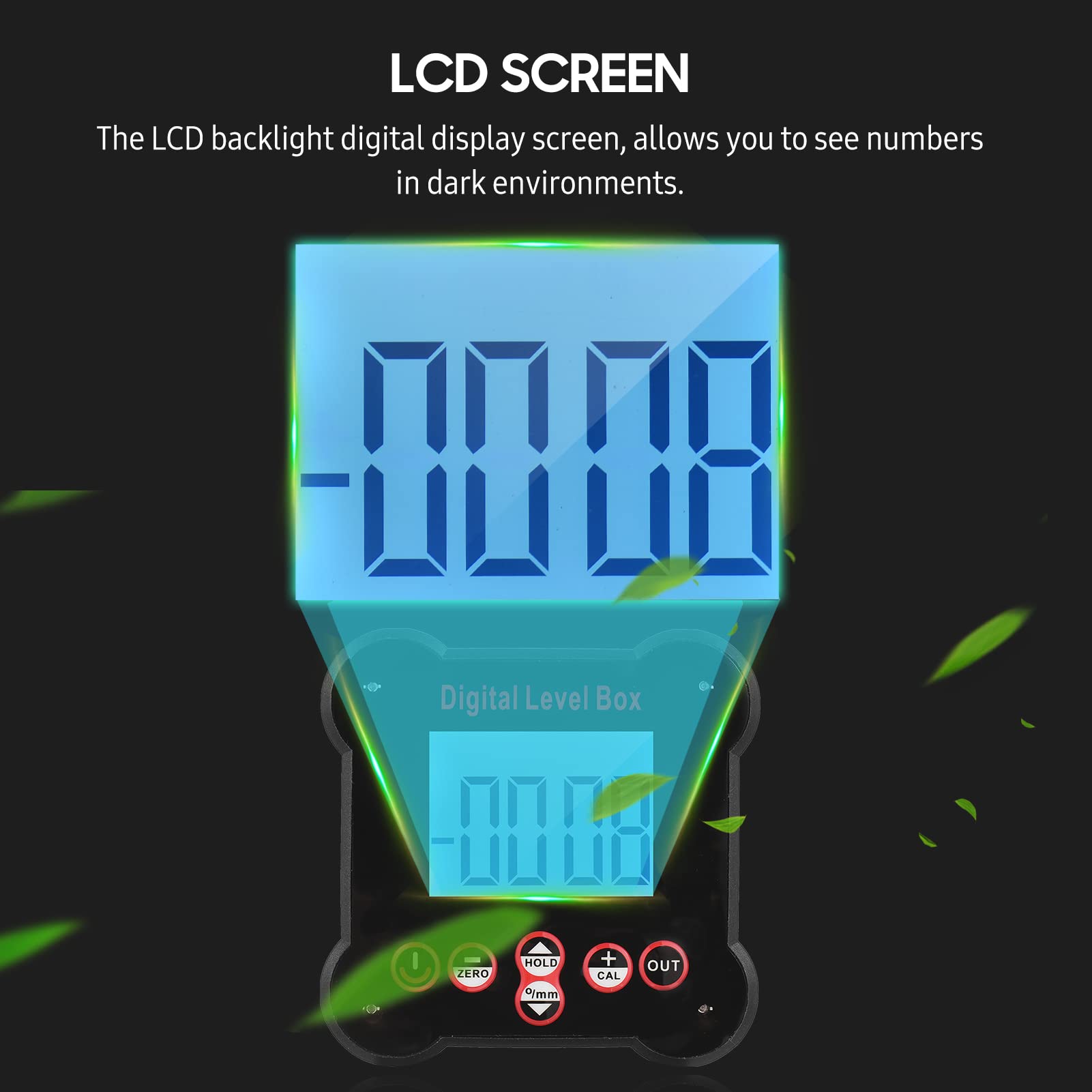Livello elettronico 4 * 90 ° Inclinometro digitale Indicatore angolare Magnetic Angle Finder Retroilluminazione LCD Strumento di misurazione goniometro