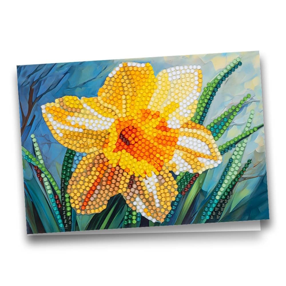 Ideen Mit Herz Yellow (Narcissus) Diamond Painting Greeting Card | Din B6 (11.5 X 16.5 Cm) | 370 G/M² | Includes Envelope & Tools (Narzissus)