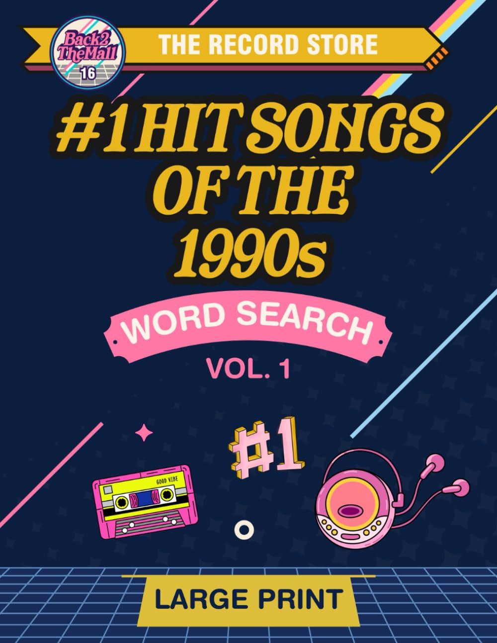 Record Store: #1 Hit Songs of the 1990s -- Vol 1: Large Print Word Search for Adults