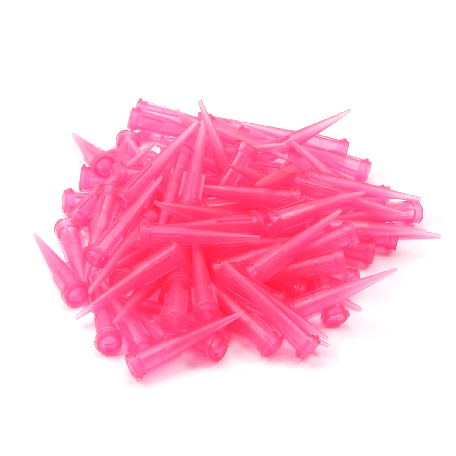 25 Embouts D'aiguille Distributeur 20Gx1,5 - Acier Inoxydable & Plastique Rose