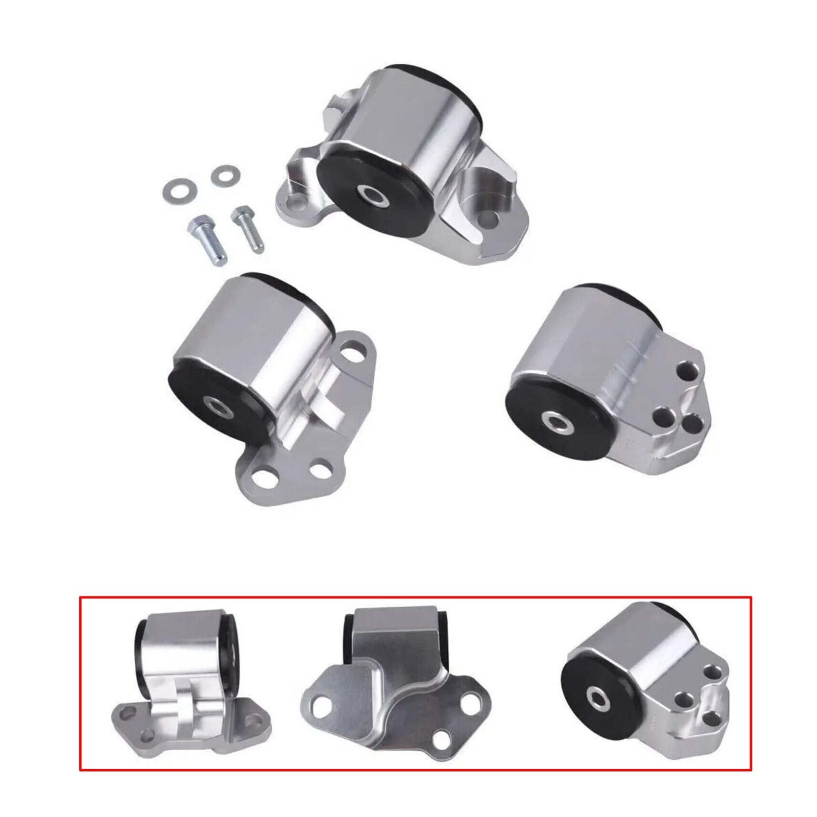 Montage de modification compatible pour Honda compatible pour la transmission de support de moteur d'échange de moteur de la série B&D à 3 boulons Civic EG 1992-1995