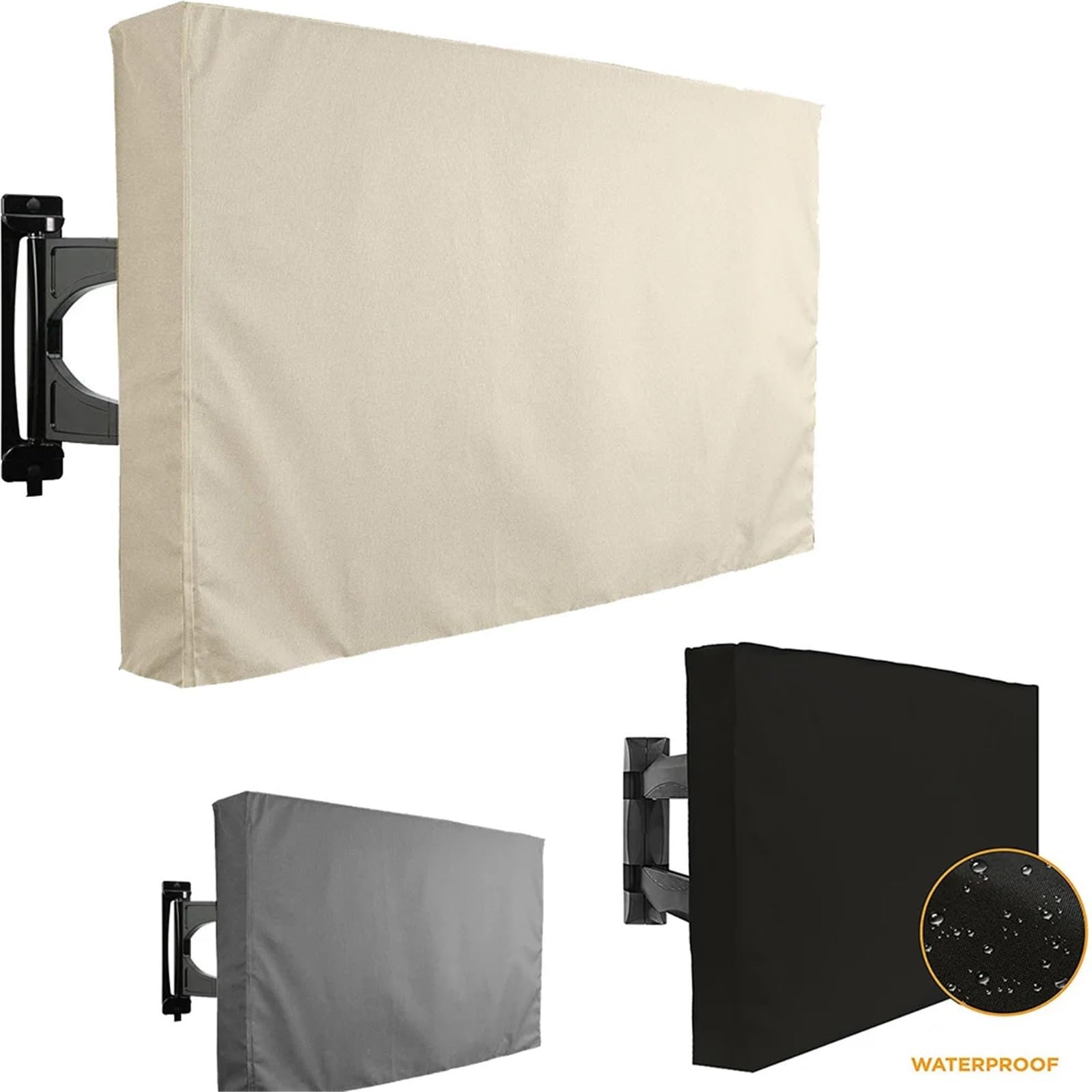 Funda TV Exterior Funda for TV Exterior Beige de 32", 36", 40", 46", 50", 55", 60" y 65" for Proteger la Pantalla del televisor.(Beige,50-52inch)