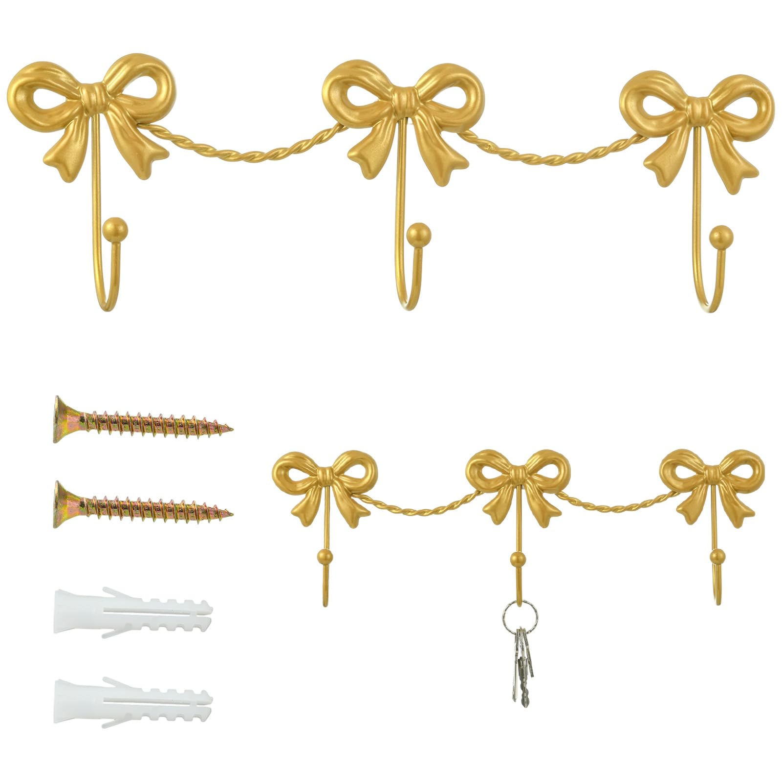 Ganci da parete decorativi dorati per appendere oggetti