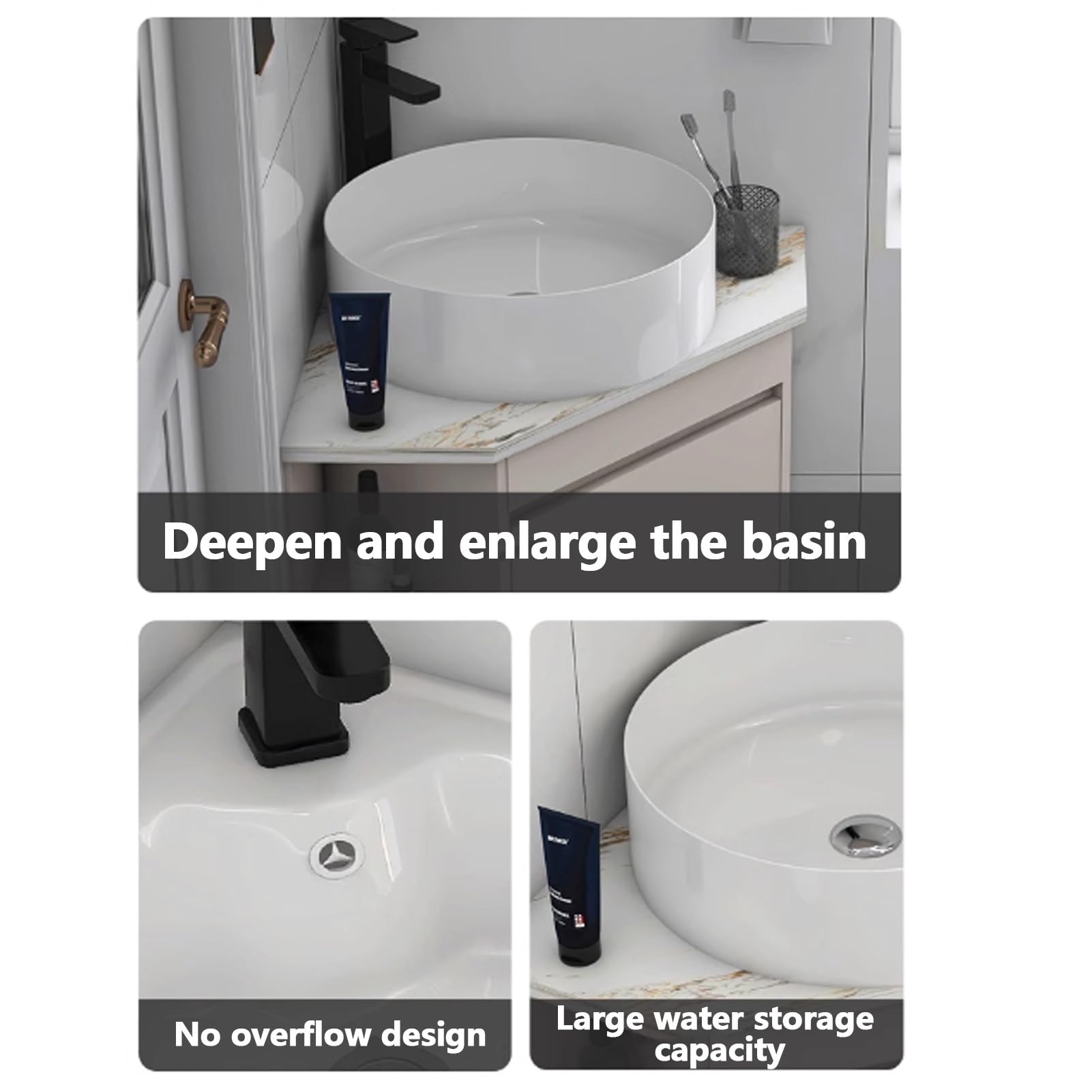 Mobile Bagno Con Lavabo,Mobile Bagno Lavabo Angolare Lavabo In Ceramica Ideale Per Piani D'appoggio In Bagno E Mobili Da Toilette,Per Piccoli Spazi, Lavandino Per Il Lavaggio Igienico Delle M