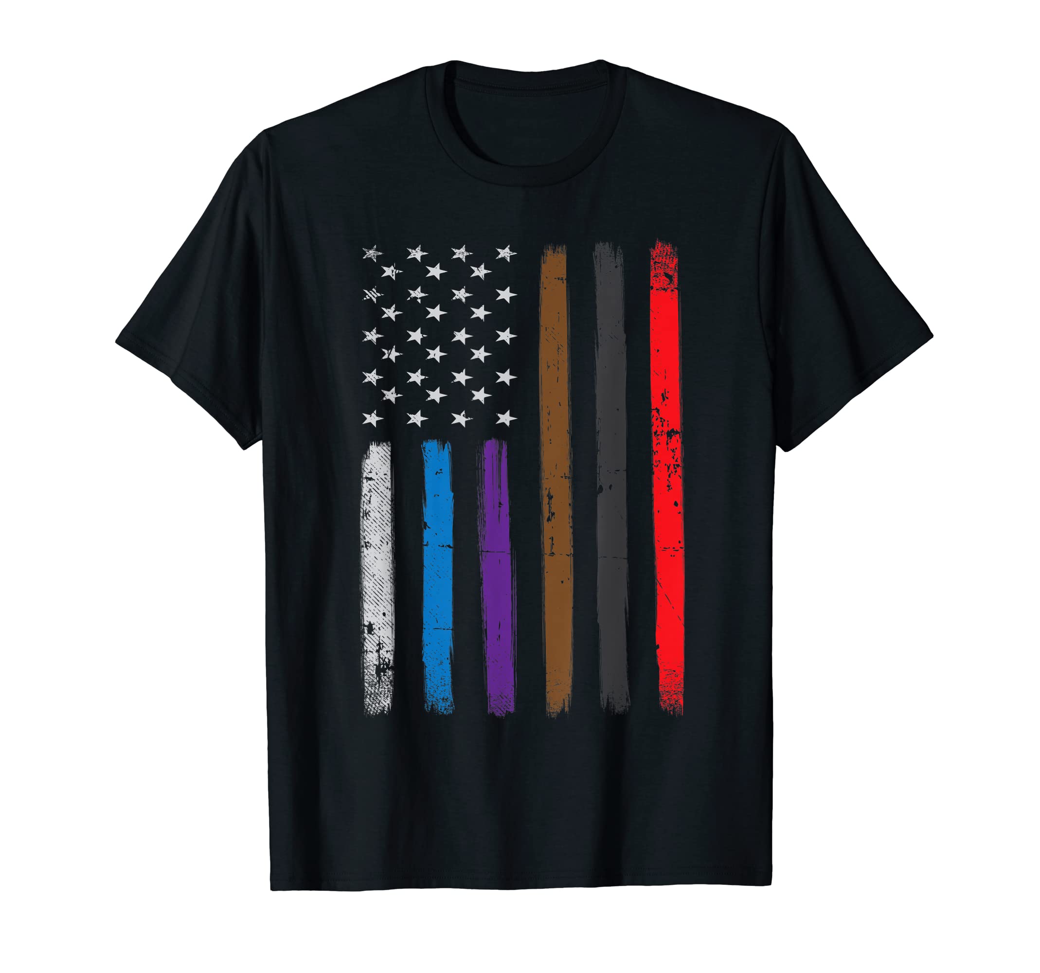 Brazilian Jiuj jitsu US american flag BJJ & MMA T-Shirt