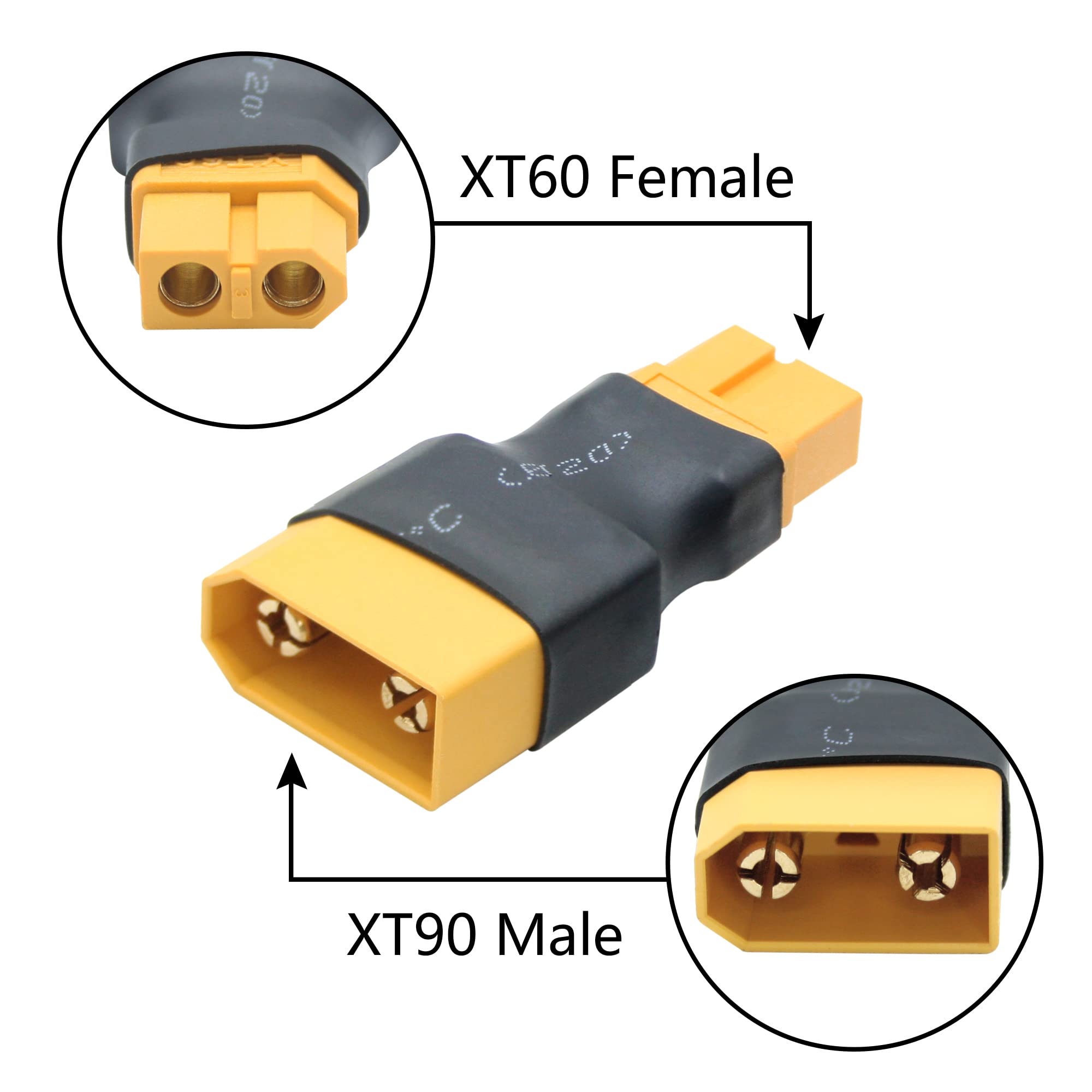 Amazon.com: Maixbomr 2Pair XT90 Connector Adapter, XT90 to XT60