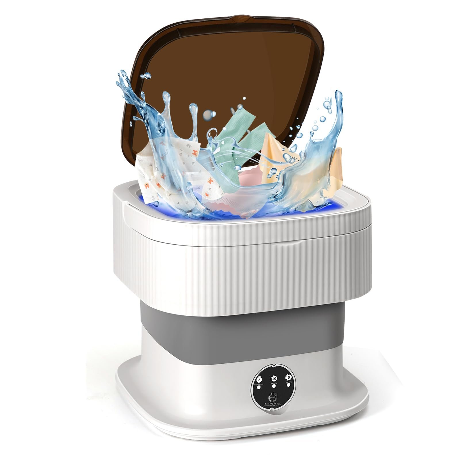 LAMA Mini lavadora con centrifugado, pequeña lavadora portátil plegable lavadora portátil de camping lavadora mini lavadora 10L para ropa de bebé ropa interior viaje