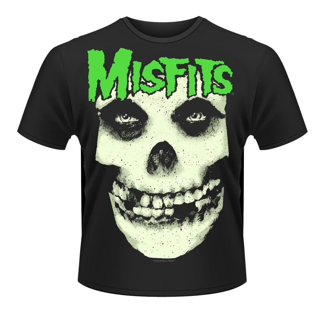 Misfits Glow Jurek Skull Rock Punk Official Tee T-Shirt Mens Unisex (Medium)
