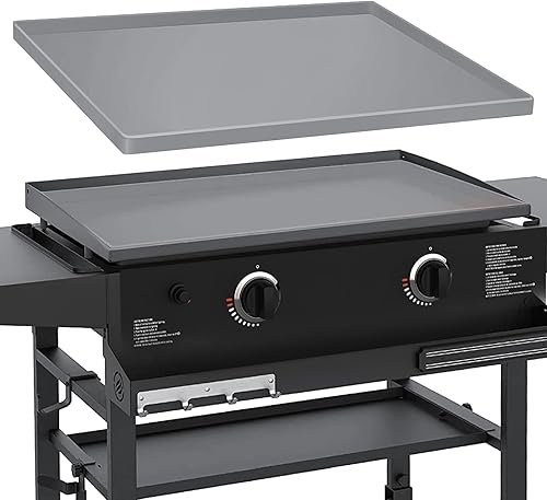 Wohbay Tapete rectangular de silicona de grado alimenticio de 28 pulgadas, protege la superficie de la plancha, color gris