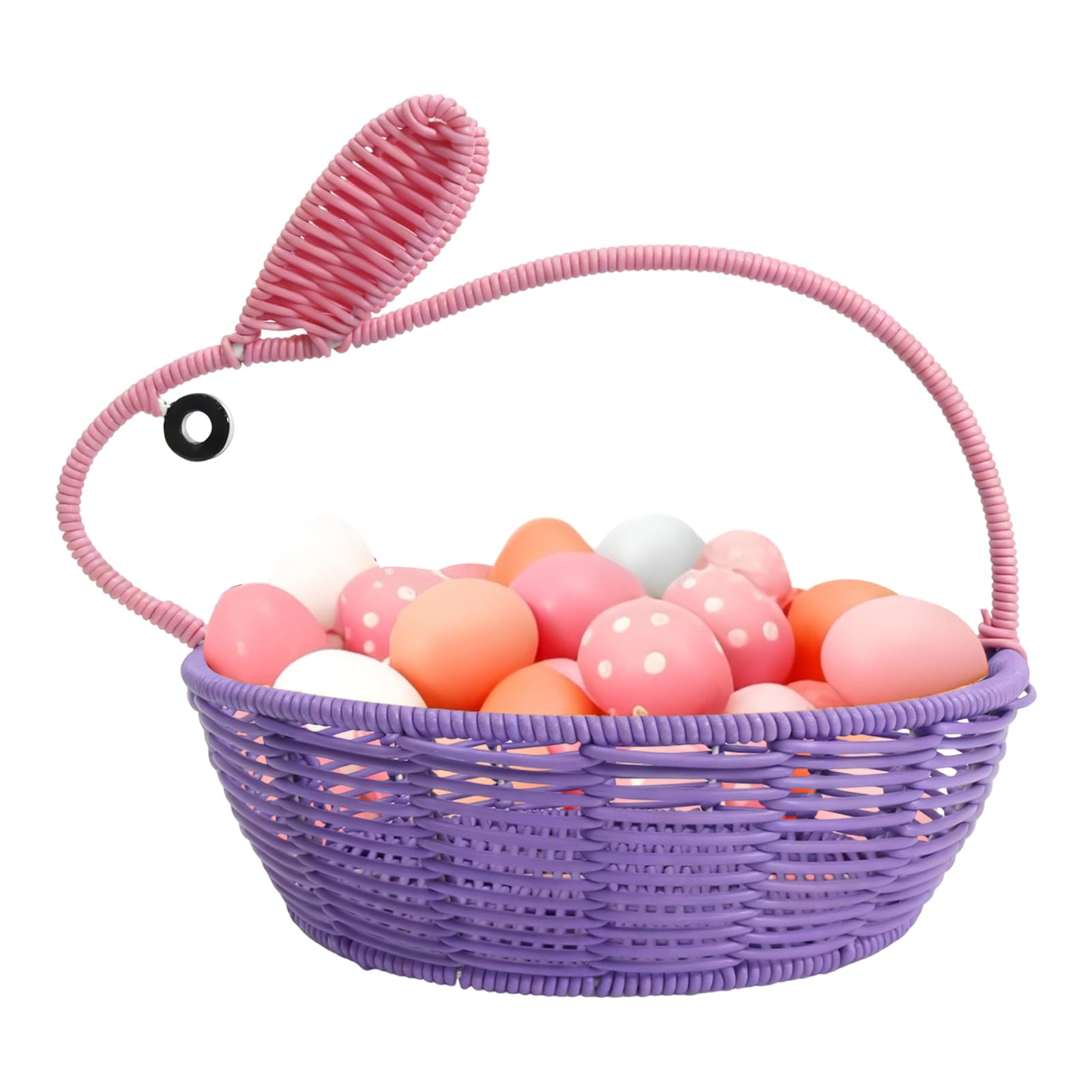 Cesta de conejo de ratán para almacenamiento en cocina despensa y baño