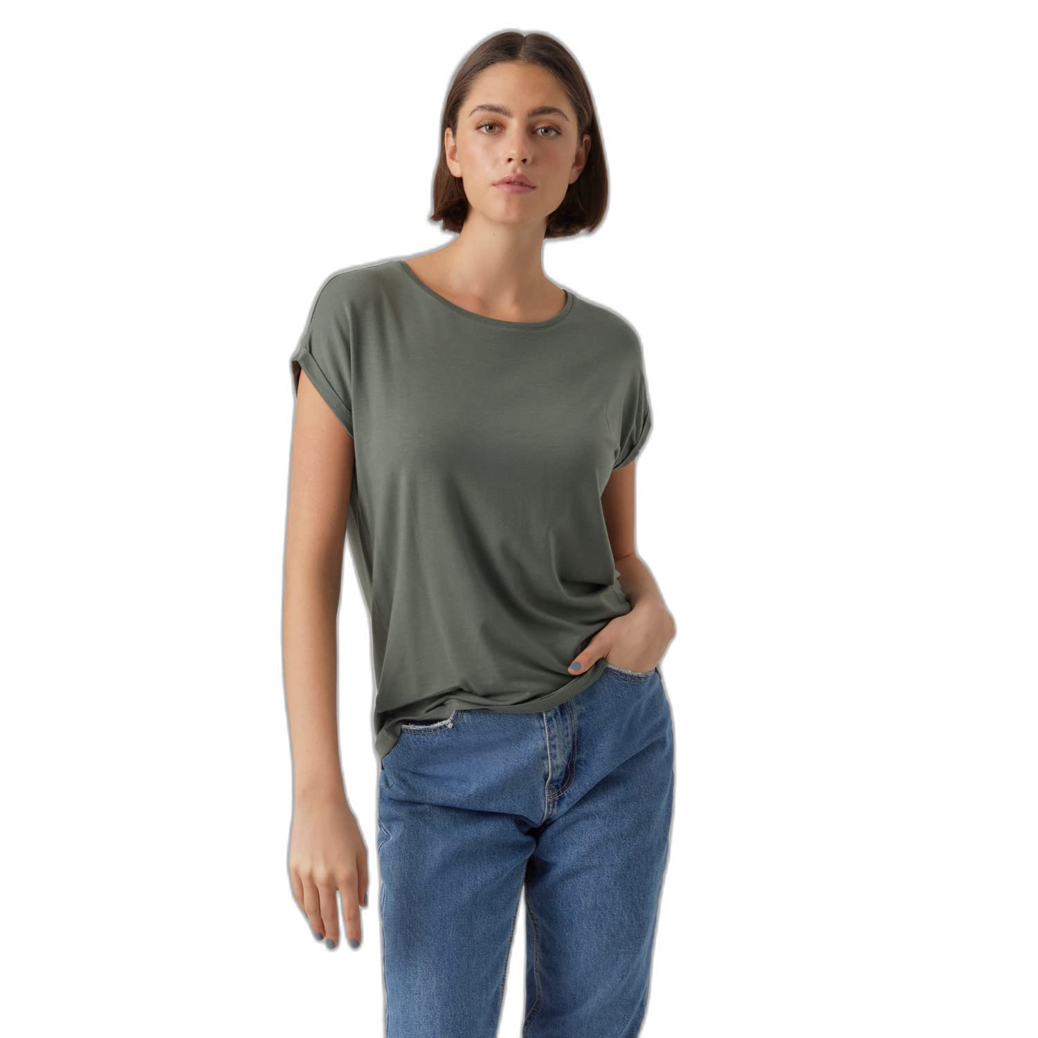 Vero Moda Women's Laurel Wreath Vmava Plain Ss Top Gajrs Noos Shirt, Xxl