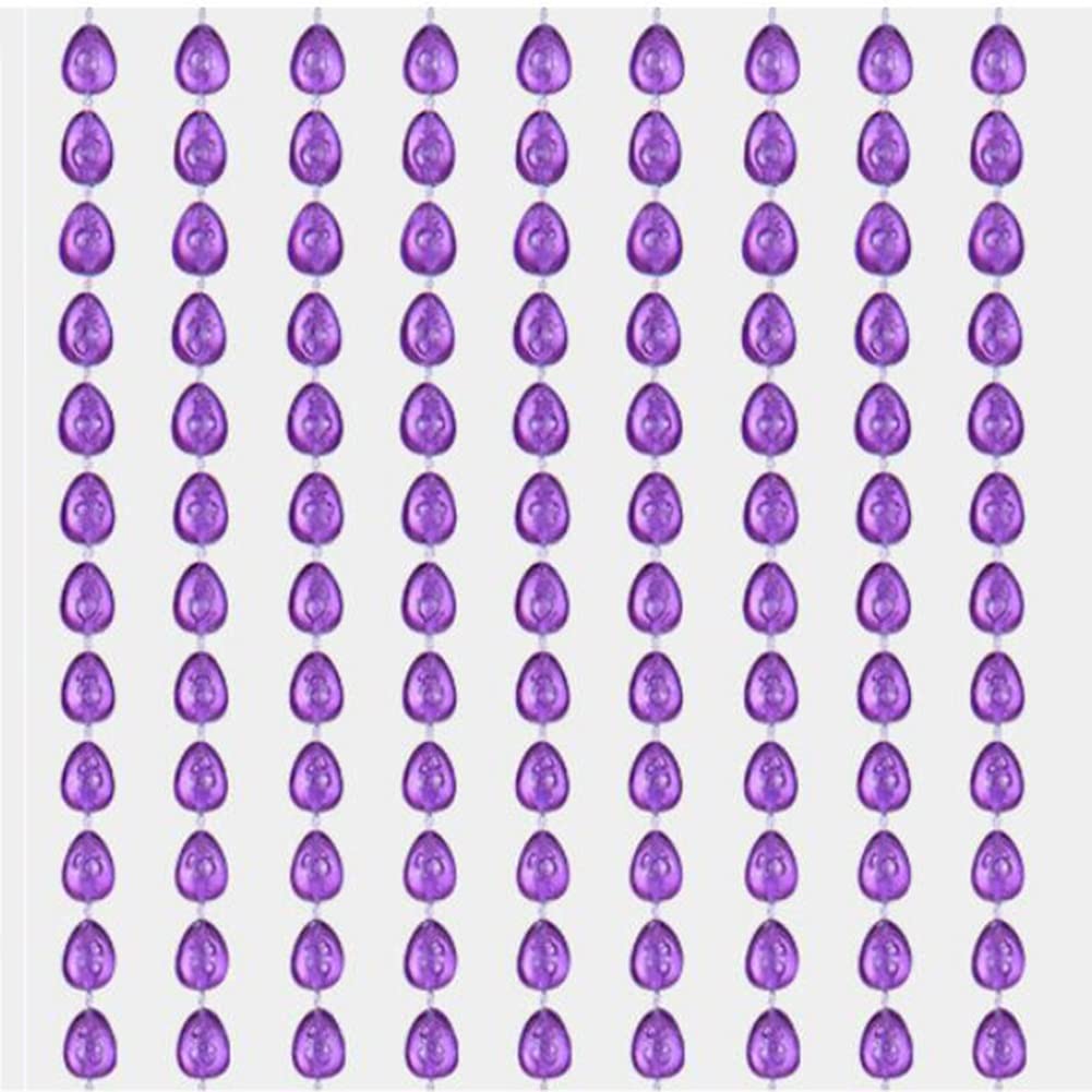 Rideau De Perles Acryliques Gouttes De Pluie, Rideau De Perles Fait À La Main pour Porte, Séparation De Pièce, Fête, Mariage, Décoration De Chambre d'enfant (Couleur : Purple-B, Taille : 124strands-