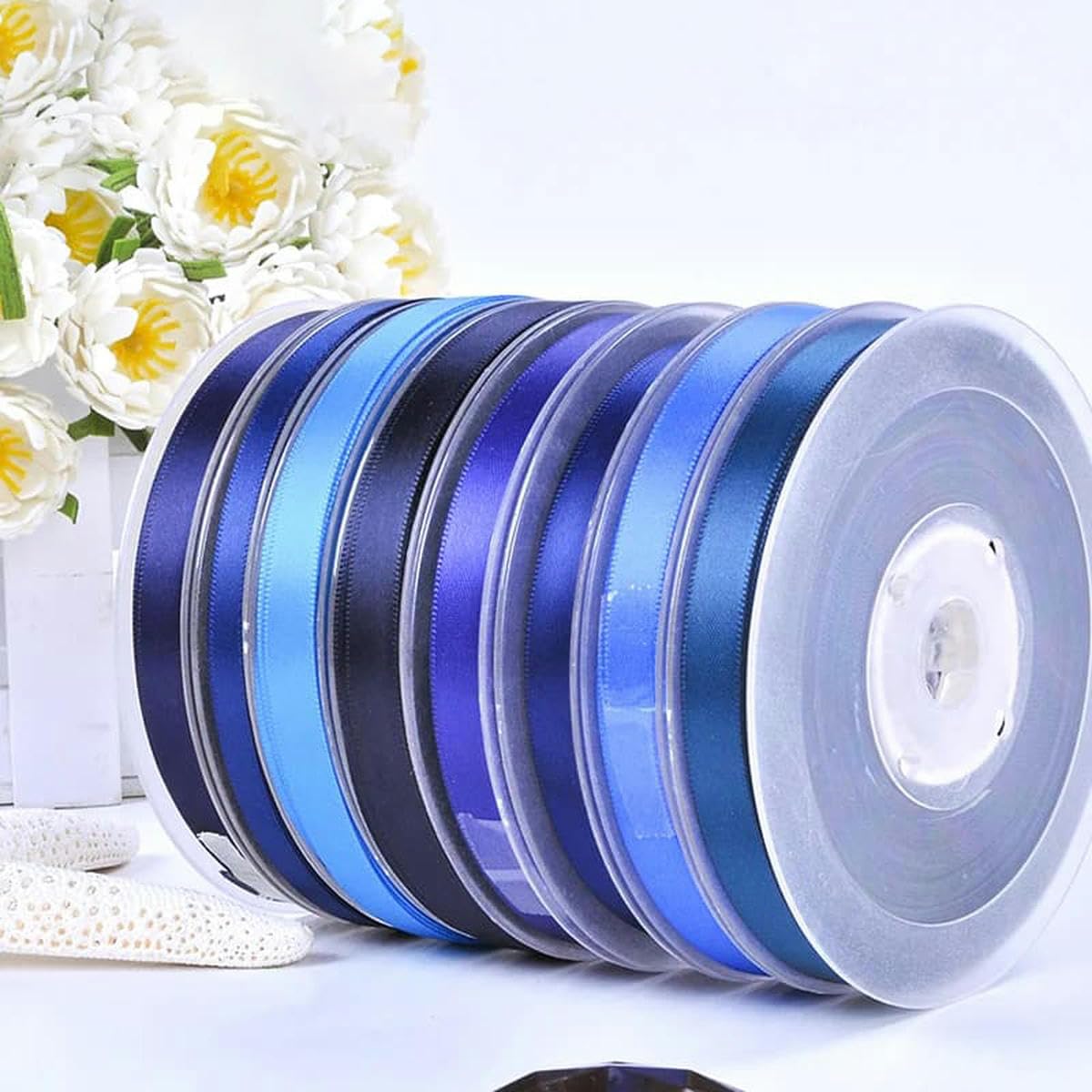 25 28 32 38 mm 100 Yards/Los Einseitiges Satinband Lila für Party-Hochzeitsdekoration Handgemachte Rosenblumen Basteln -lris 447-28mm