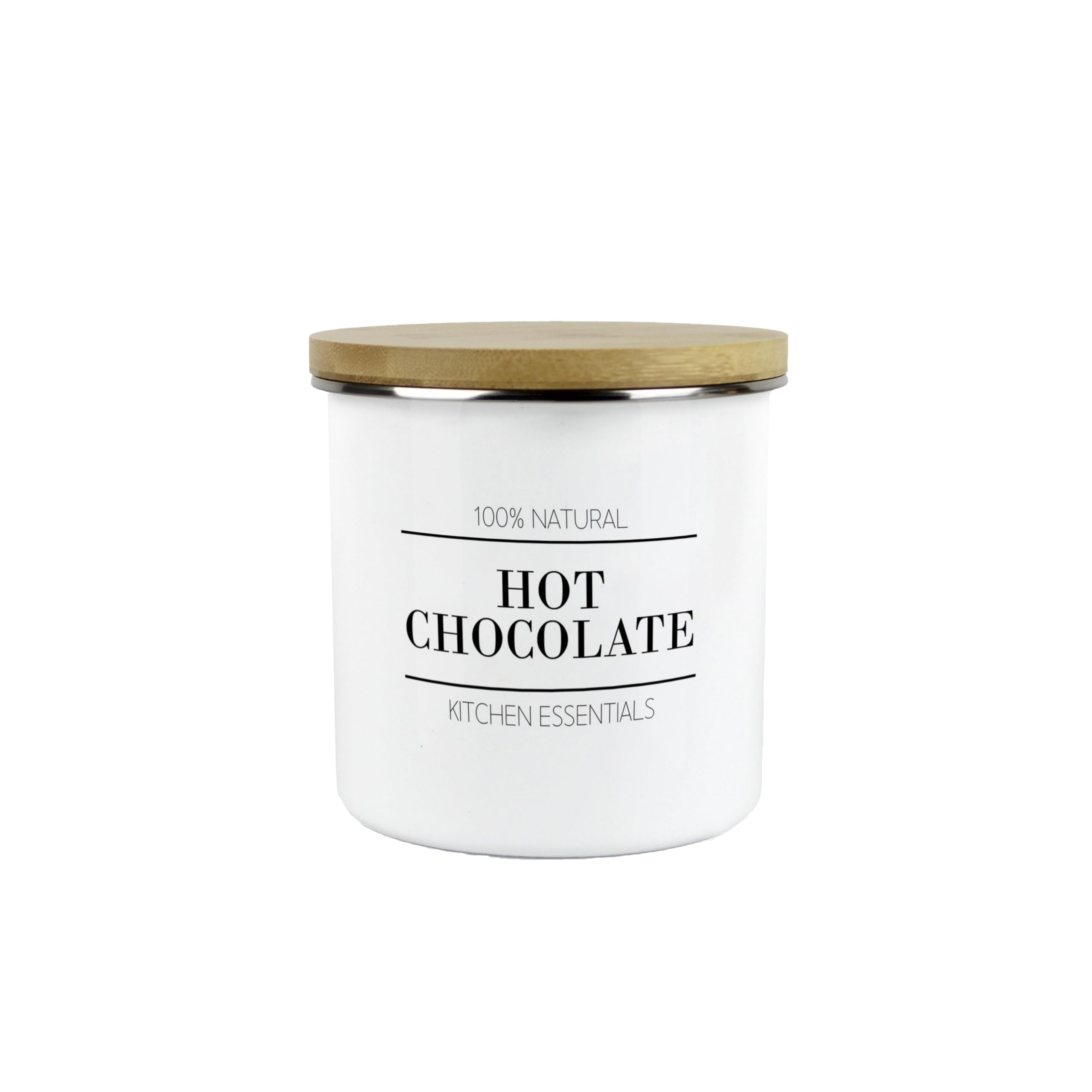Minimalist Essential Hot Chocolate Canister - 600ml Kitchen Container