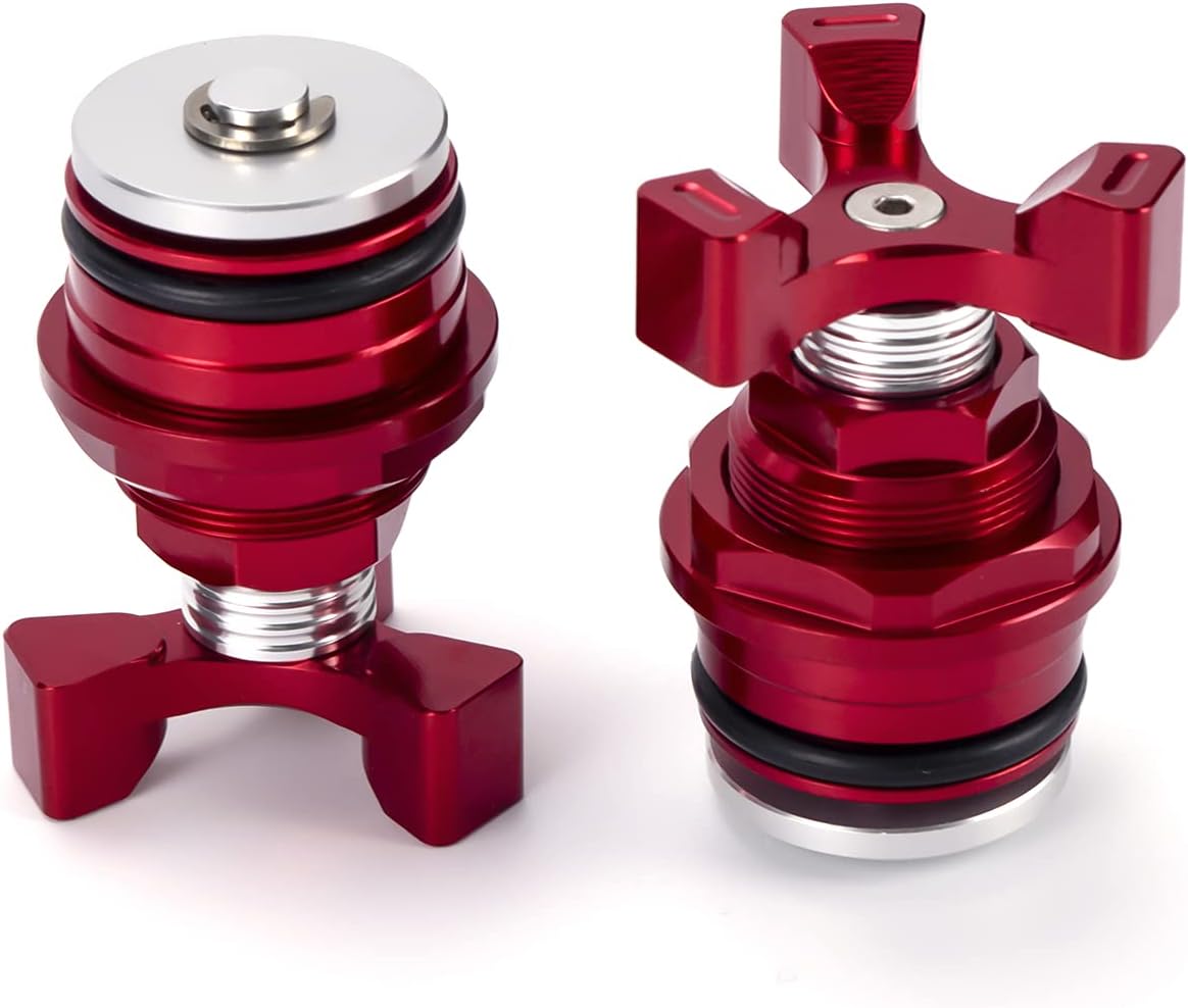 37mm Front Shock Absorber Screw Fork,Preload Adjusters Bolts Fit for Ninja 250 All Years Motorcycle Accessories Spare Part Red
