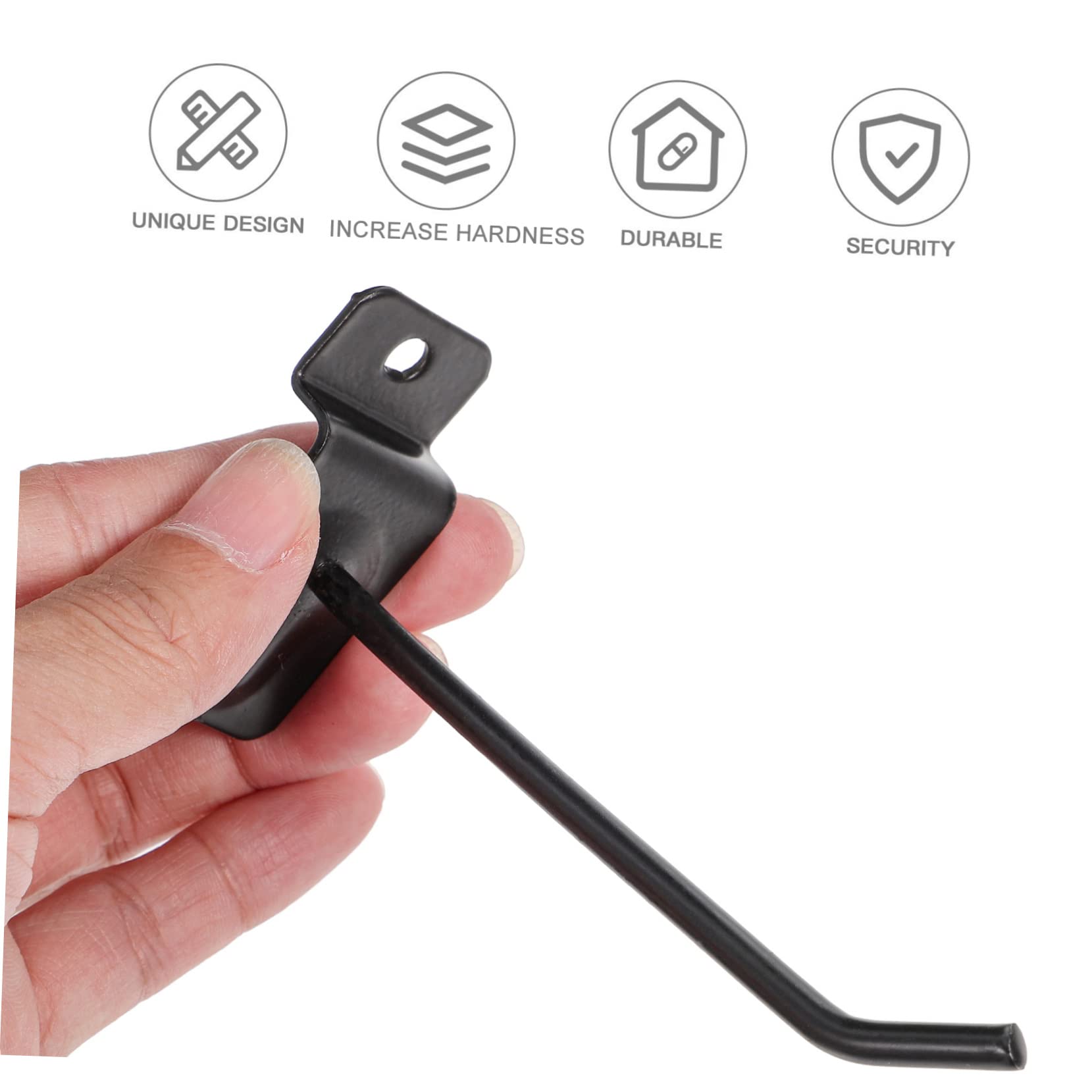 Ganci per Pannelli Forati Leggeri e Facili da Installare 50 Pezzi in Ferro Nero per Appendere Gioielli e Accessori in Casa o Officina