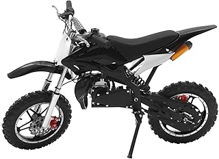 CHERIREN Dirt Bike para niños, 10 pulgadas, 49 cc, 2 tiempos, para niños, Dirt Bike, pequeño terreno, moto, tren de mano, arranque de motocross, freno de disco, moto de gasolina, todoterreno, deportes