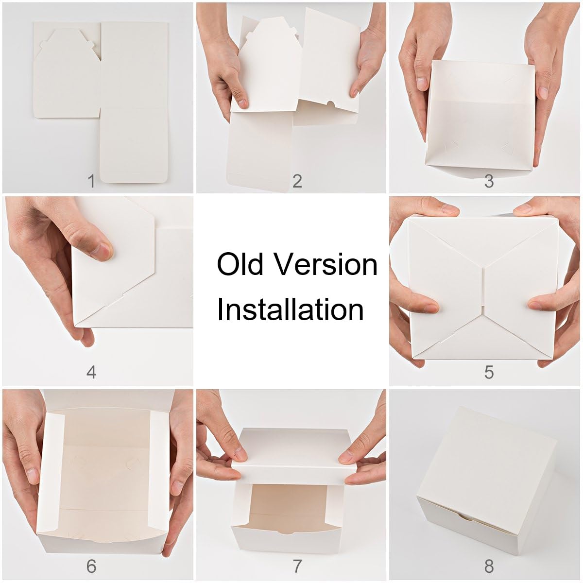 MESHA 8x8x4 Gift Box 50 Pack White Gift Boxes with Lids, DIY Bridesmaid Proposal Box, Recyclable,Foldable Box for Wedding, Birthday Party