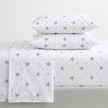 Nautica - Twin Cotton Percale Sheet Set with Matching Pillowcase